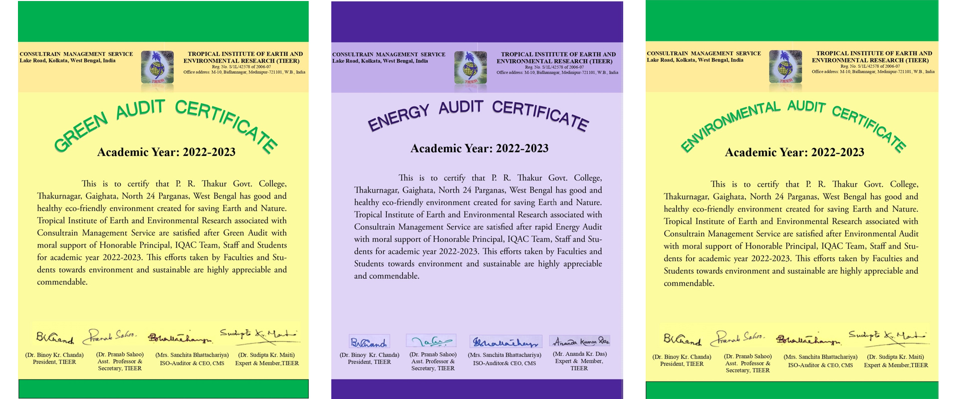 PRTGC Energy Certificate